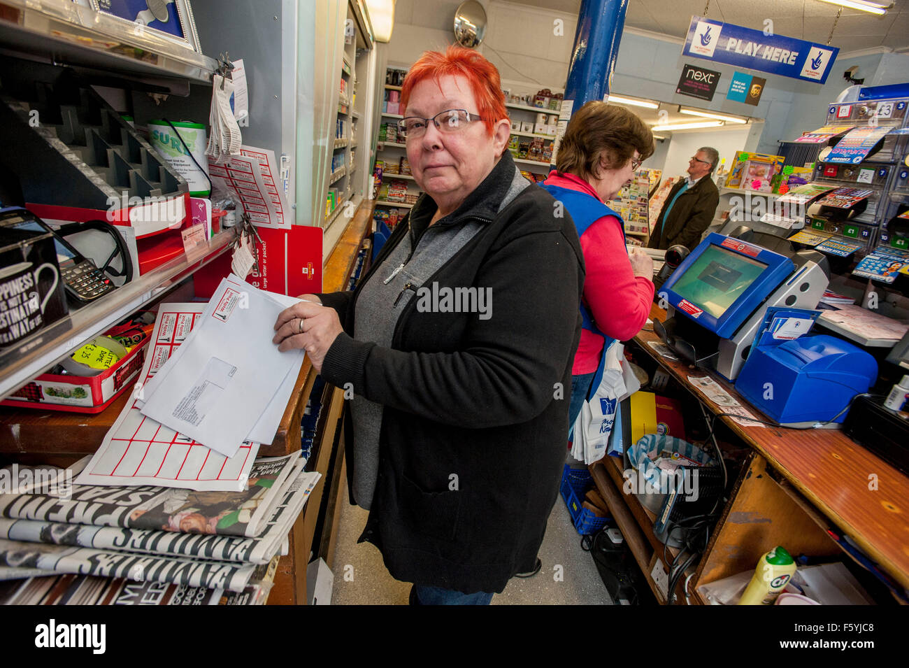 The Welly Post , Wellington , Somerset . Local newsagents Lorraine Lettley 62 and daughter Trish 37 [ not pictured] devised the Stock Photo