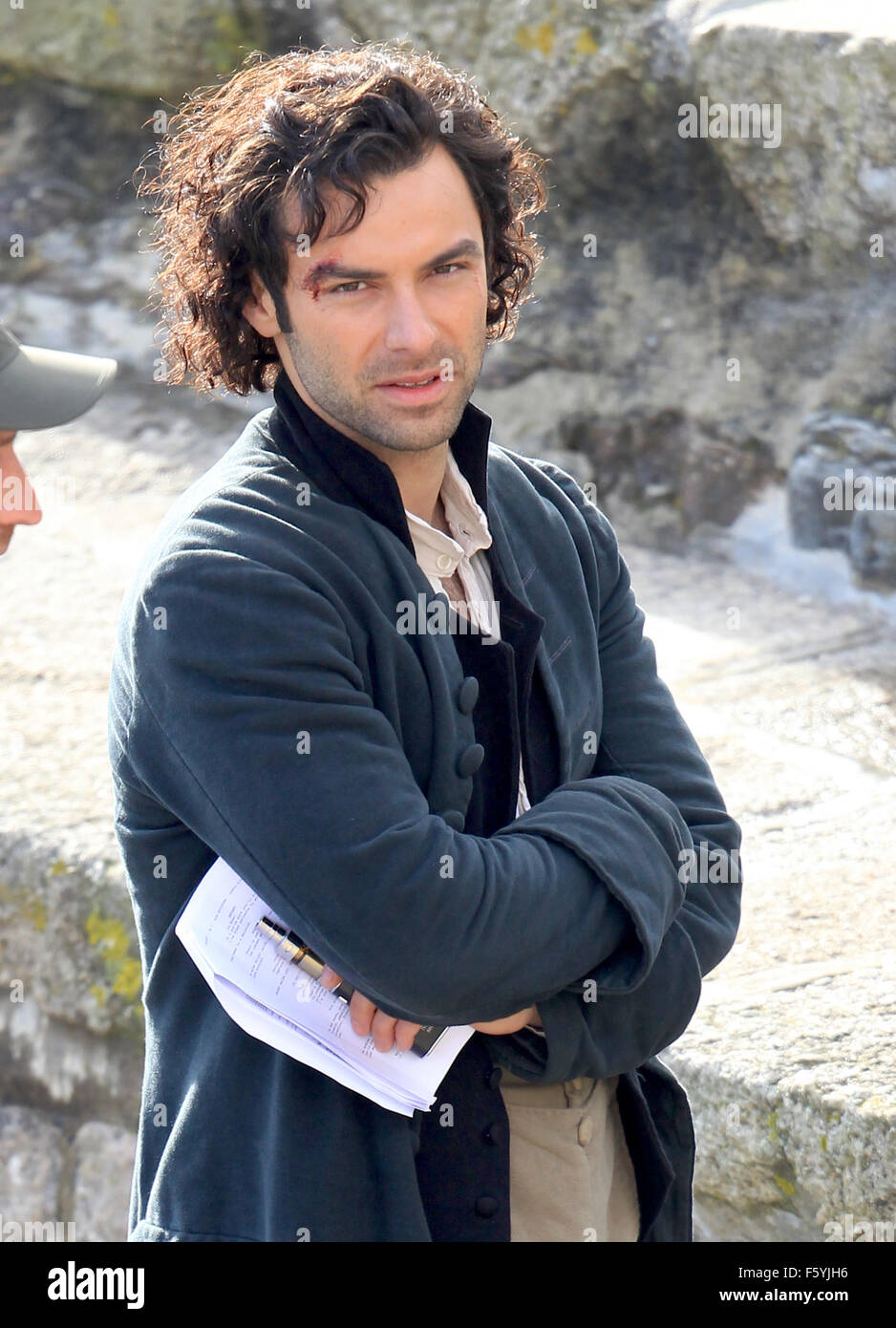 Aidan Turner Who Plays Poldark In The BBC Drama Films A Scene Where He 