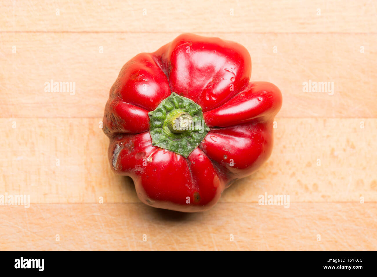 Natural red bell pepper from the garden Stock Photo