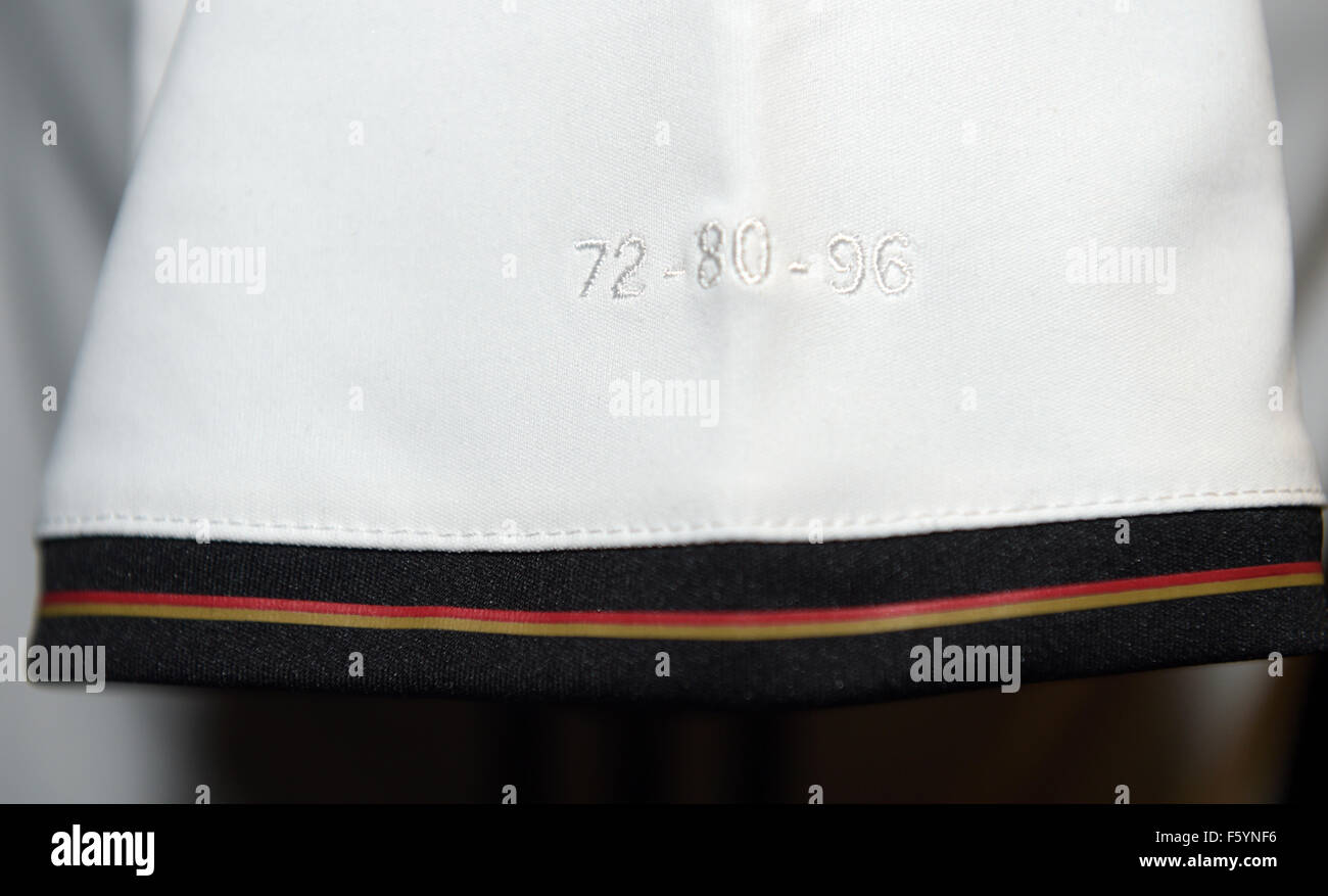 The right sleve of the new German national jersey is embroidered with