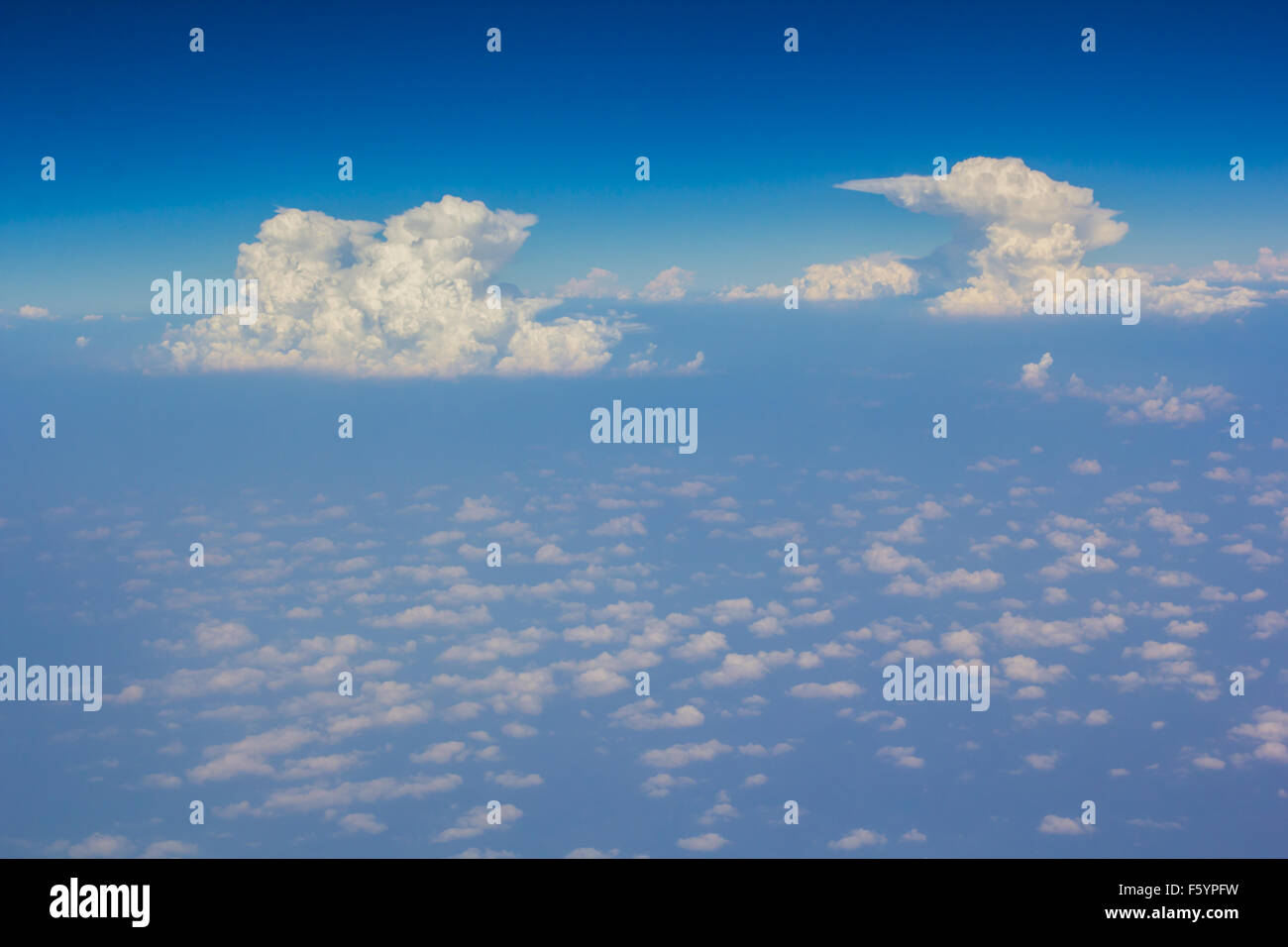 sky over cloud layer air view background only Stock Photo