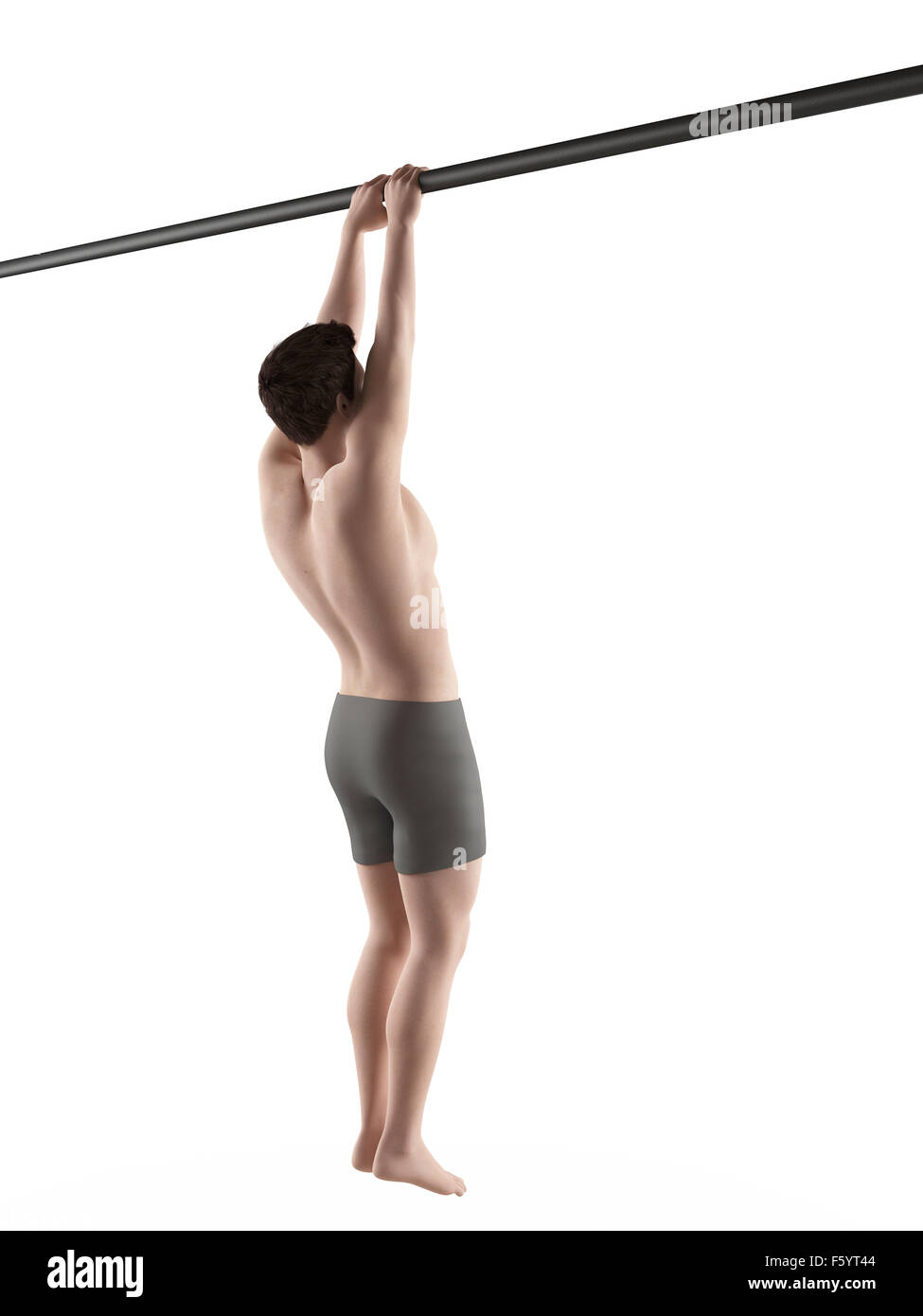 exercise illustration - close grip pull ups Stock Photo