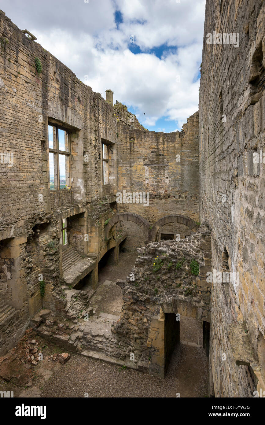 Ruins at Bolsover Castle, Derbyshire. Stock Photo