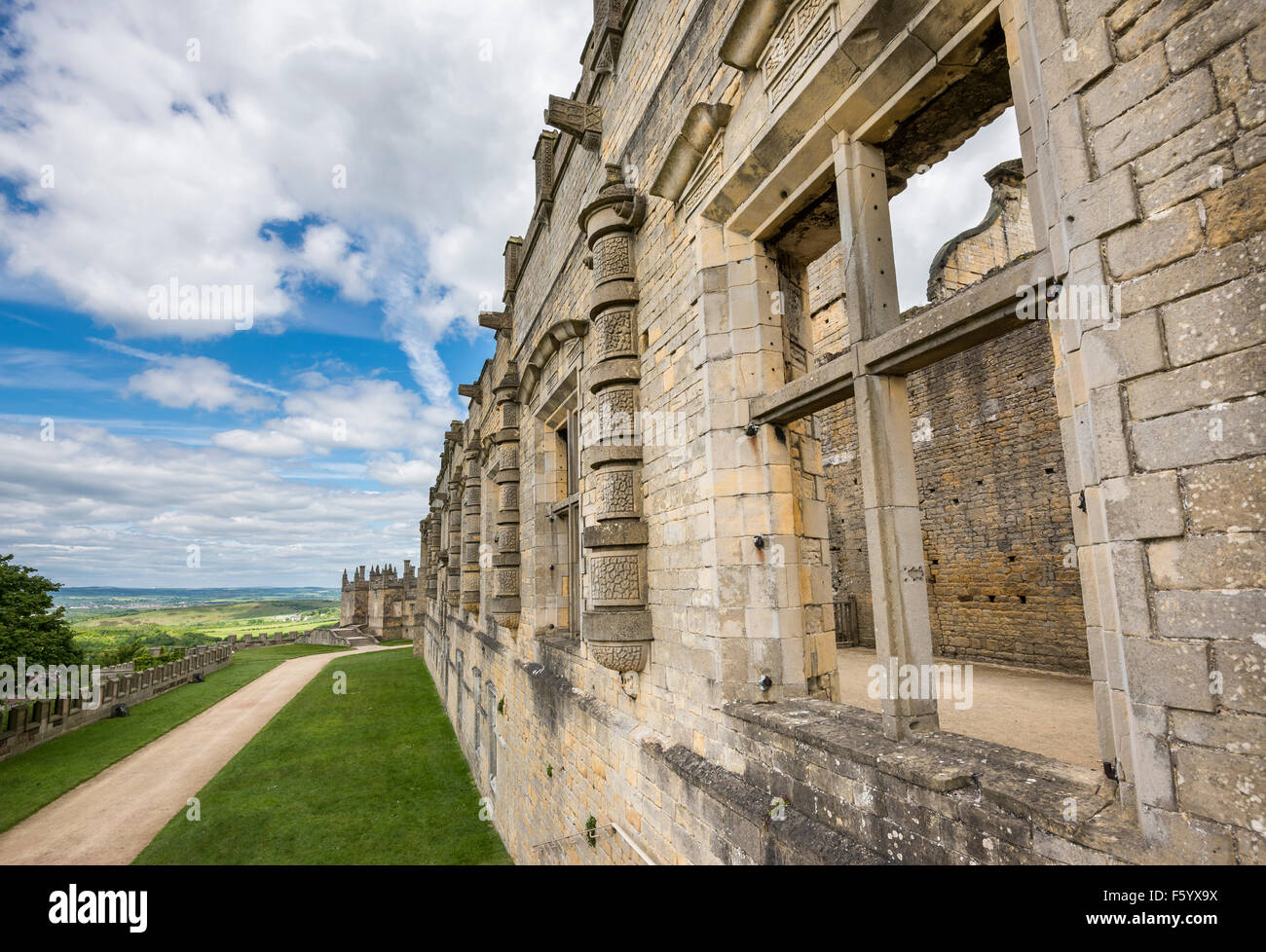 Bolsover castle exterior. An English Heritage property in the town of Bolsover, Derbyshire. Stock Photo