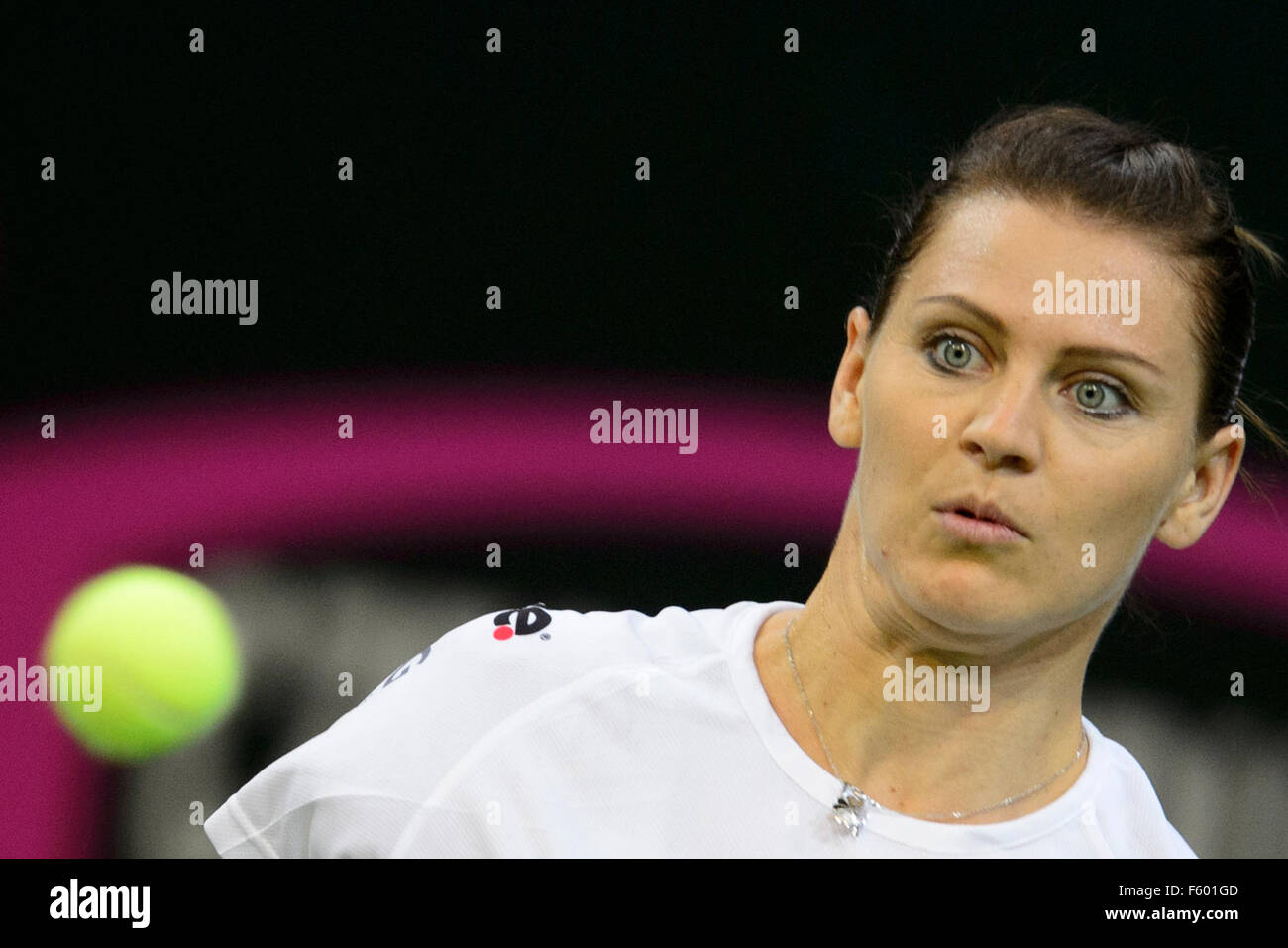 Prague, Czech Republic. 10th Nov, 2015. Czech tennis player Lucie Safarova trains prior to the final match of the world group Fed Cup Czech Republic vs. Russia, in Prague, Czech Republic, November 10, 2015. The Czech Republic-Russia Fed Cup match will be played on November 14th and 15th in Prague, Czech Republic. Credit:  Michal Kamaryt/CTK Photo/Alamy Live News Stock Photo