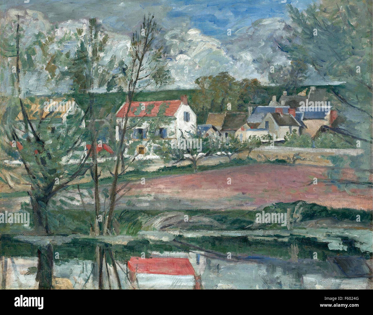 Paul Cézanne - Paysage des bords de l'Oise Stock Photo