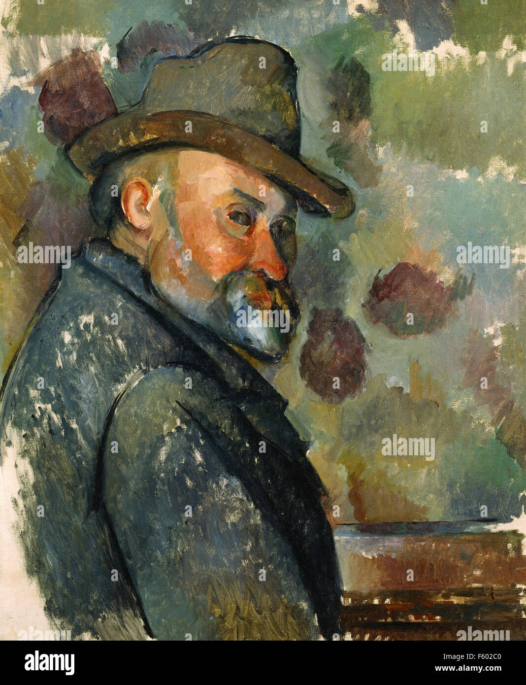 Paul Cézanne - Self Portrait with a Hat Stock Photo