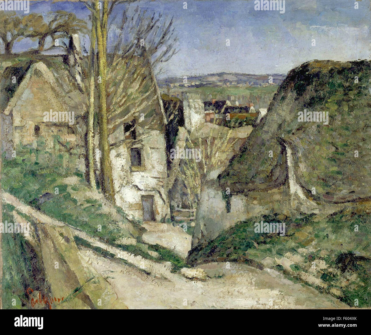 Paul Cézanne - The Hanged Man's House -  1873 - Orsay Museum - Paris Stock Photo