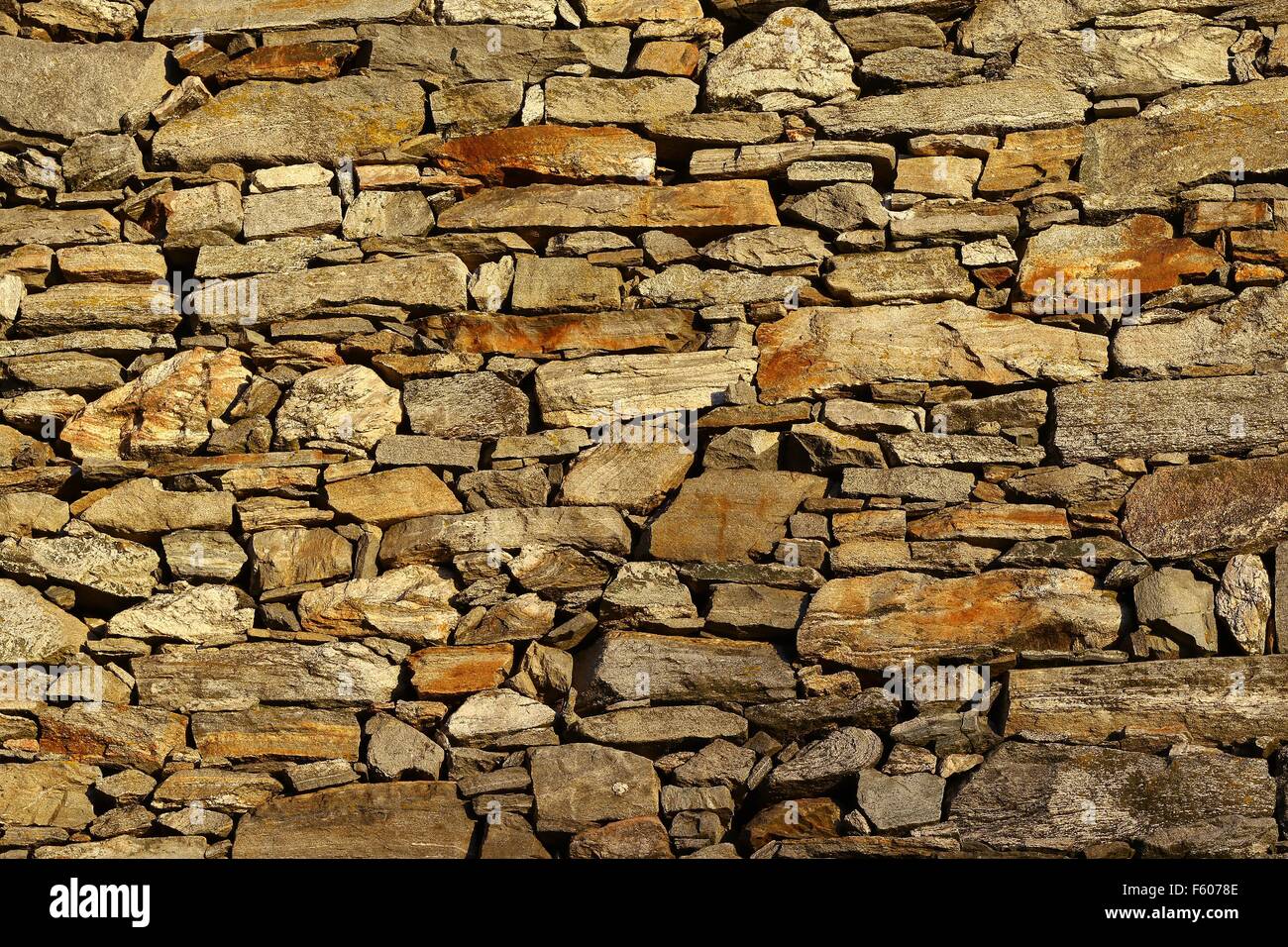 Granite block wall as texture or background Stock Photo