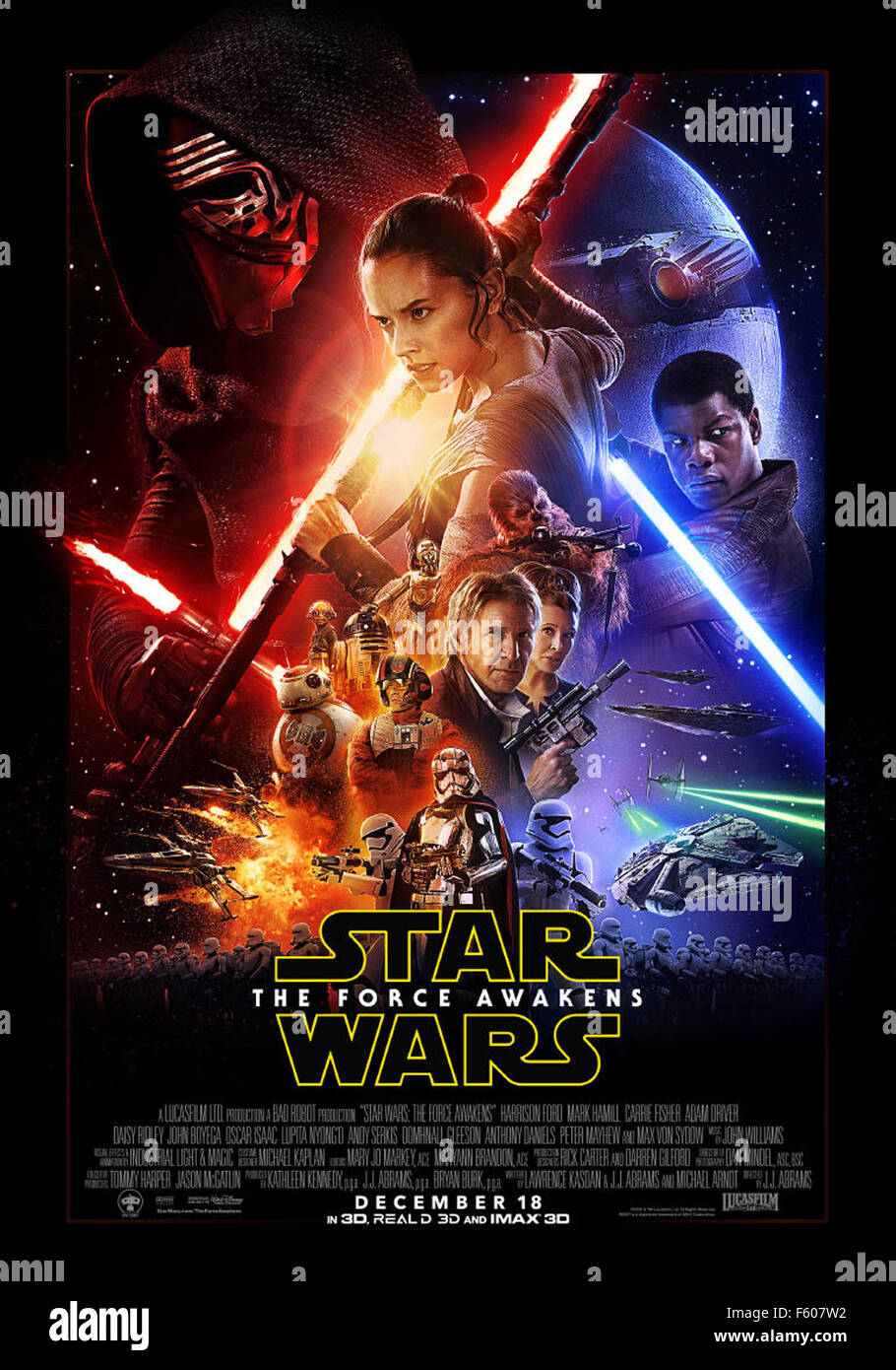 Star wars force awakens movie poster hi-res stock photography and images -  Alamy