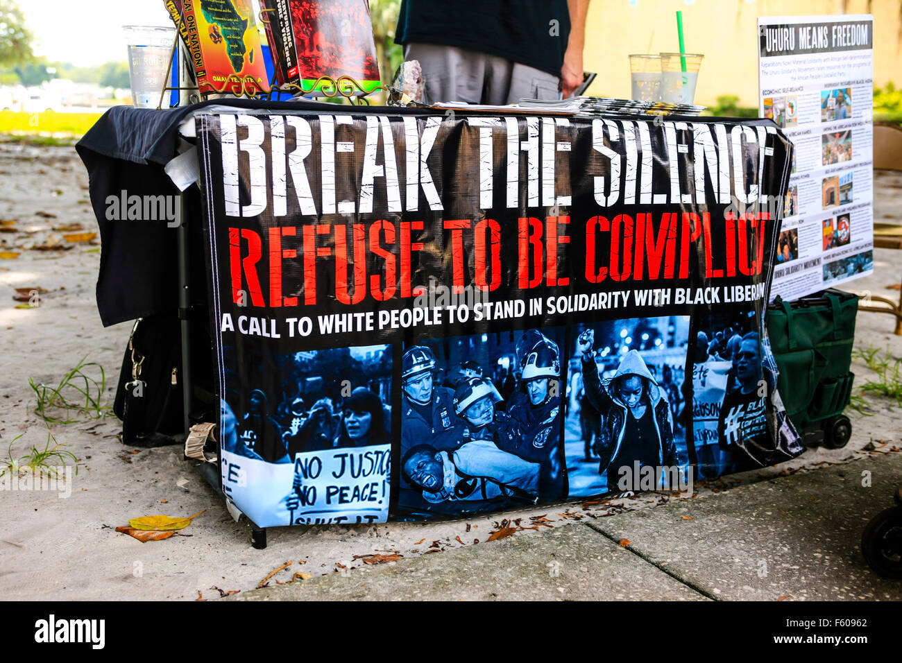 Freedom of Speech exhibition in downtown St. Petersburg FL Stock Photo