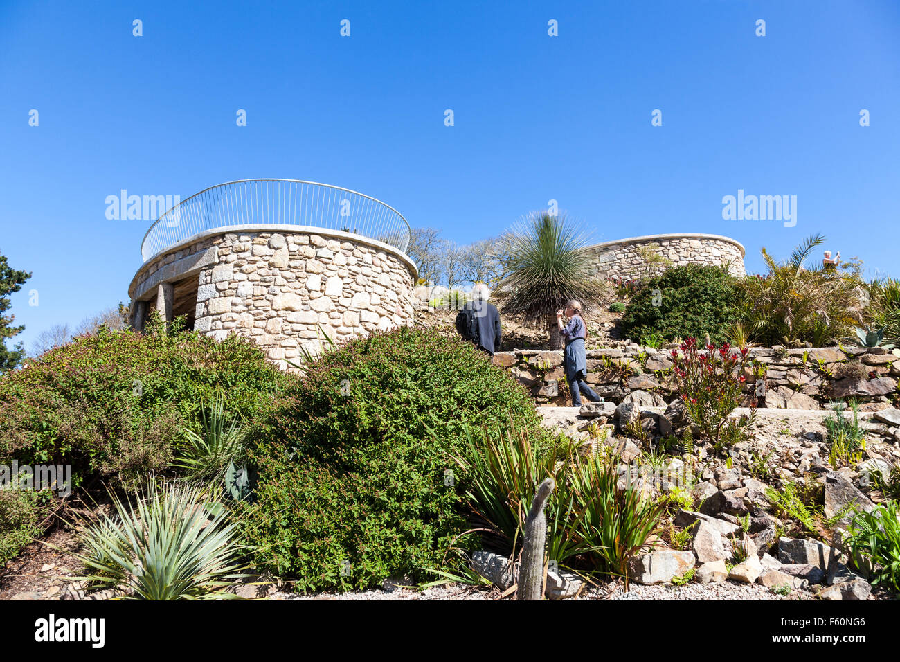 The observation towers or platforms at Tremenheere Sculpture Gardens