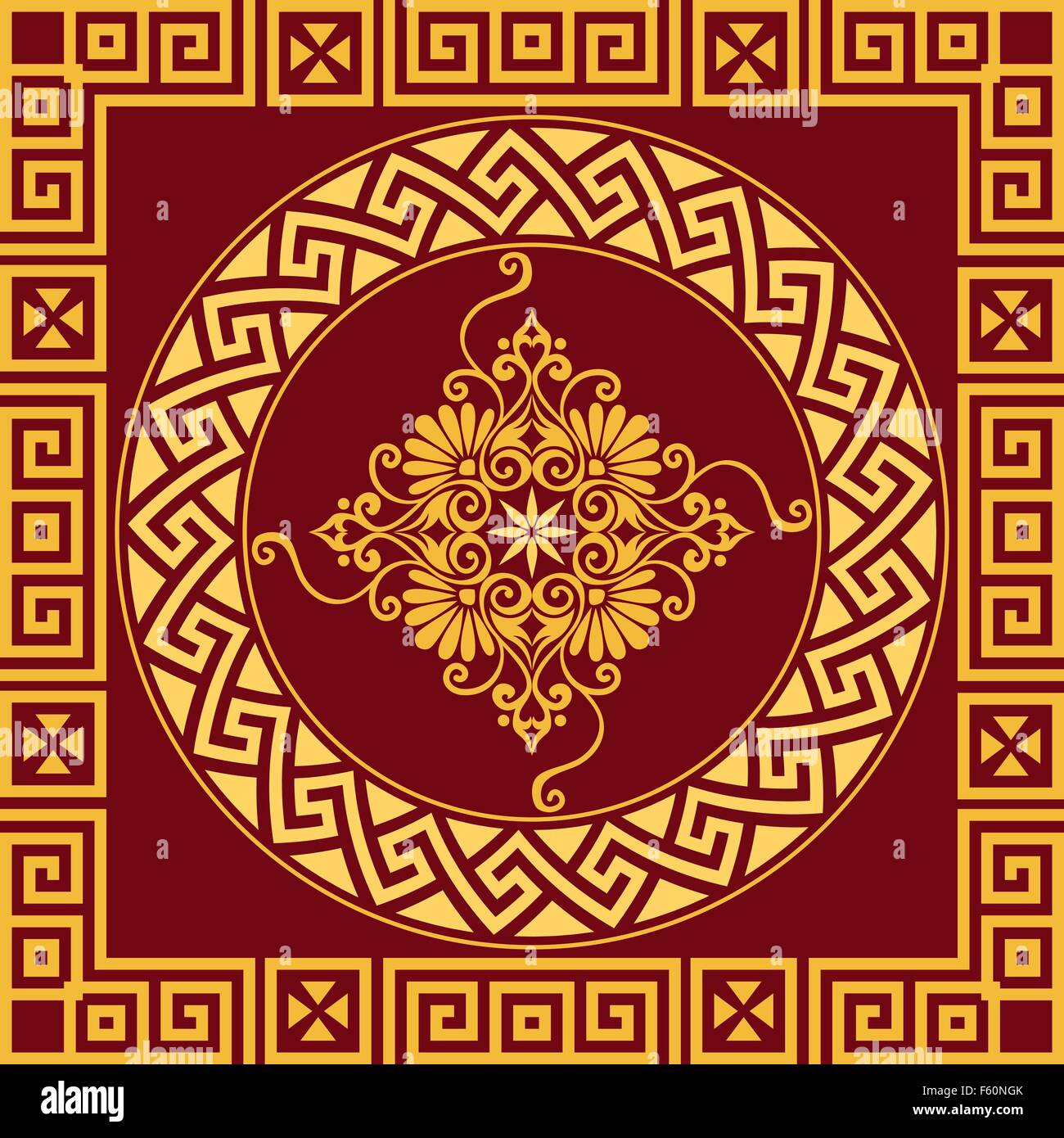 vector vintage gold Greek ornament Meander Stock Vector Image & Art - Alamy