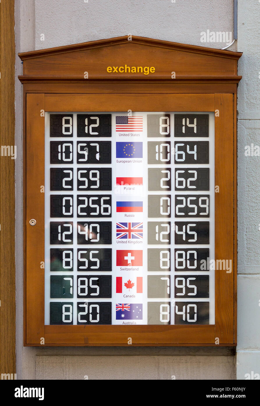 Currency exchange - world currency rates Stock Photo - Alamy