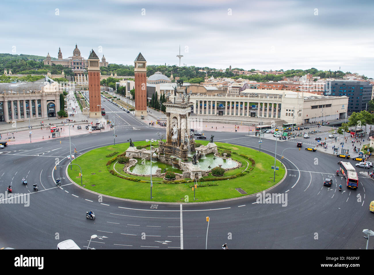 Plaça d'Espanya or Spain square, also known as Plaza de España in Spanish,one of the city's