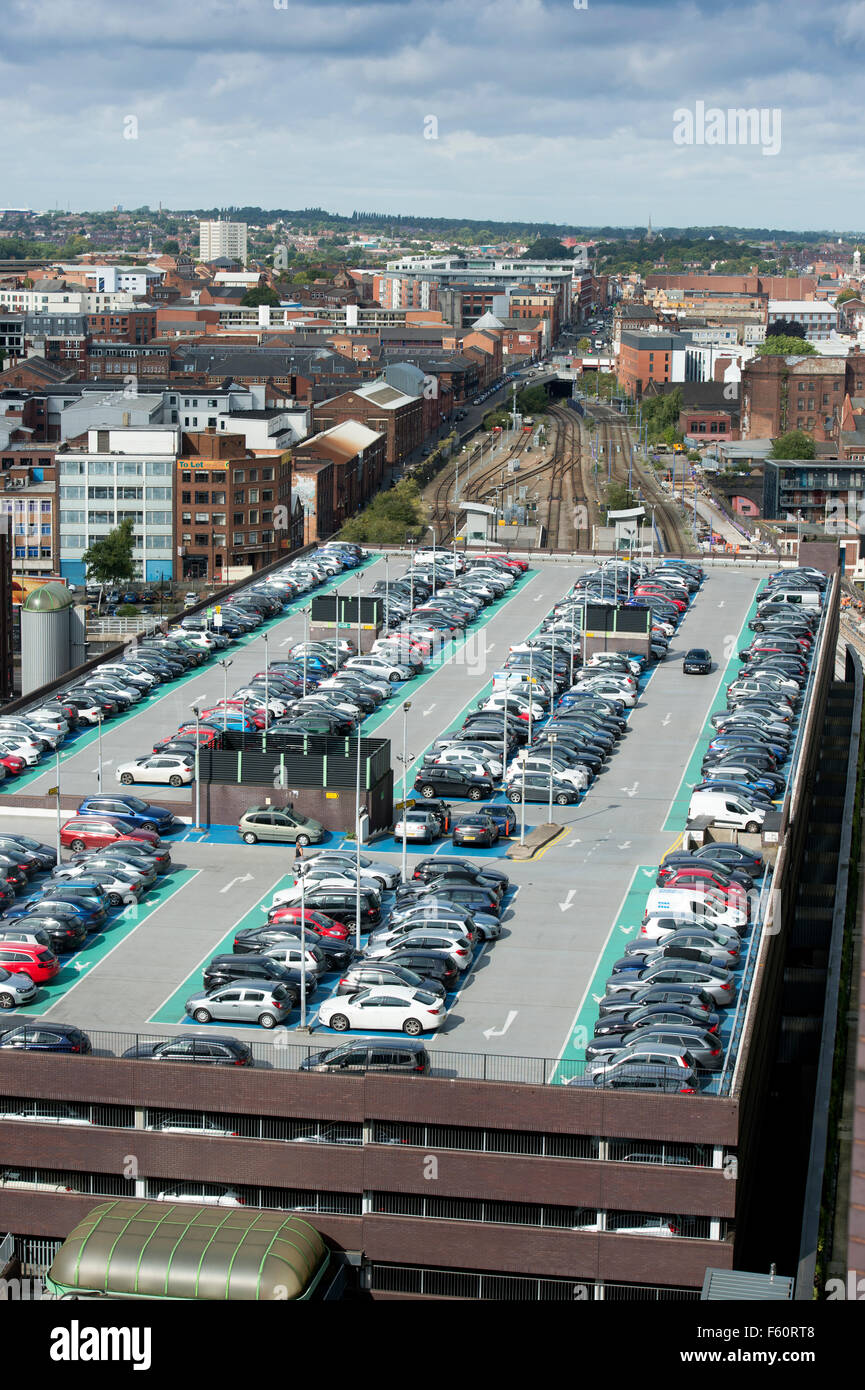 Multi-storey car park at Birmingham Snow Hill railway station UK Stock Photo