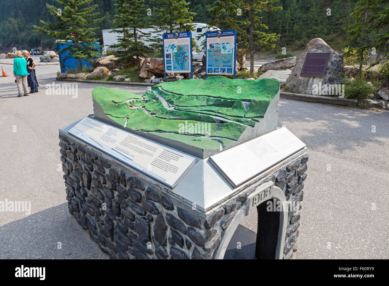 A sign for the Spiral Tunnels on The Big Hill on the Canadian Pacific