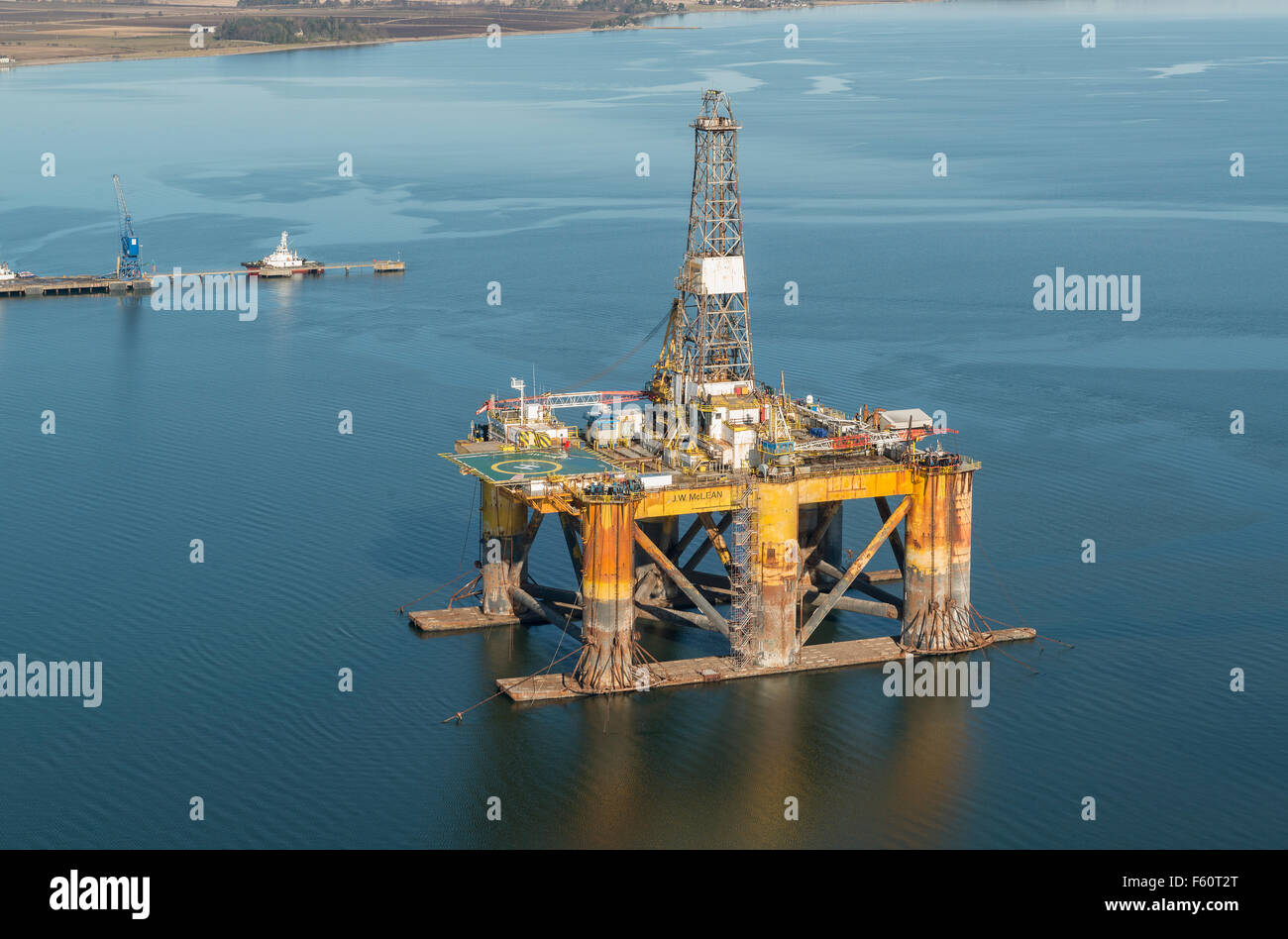 Oil Rig in the North Sea,Platform,oil,gas Stock Photo