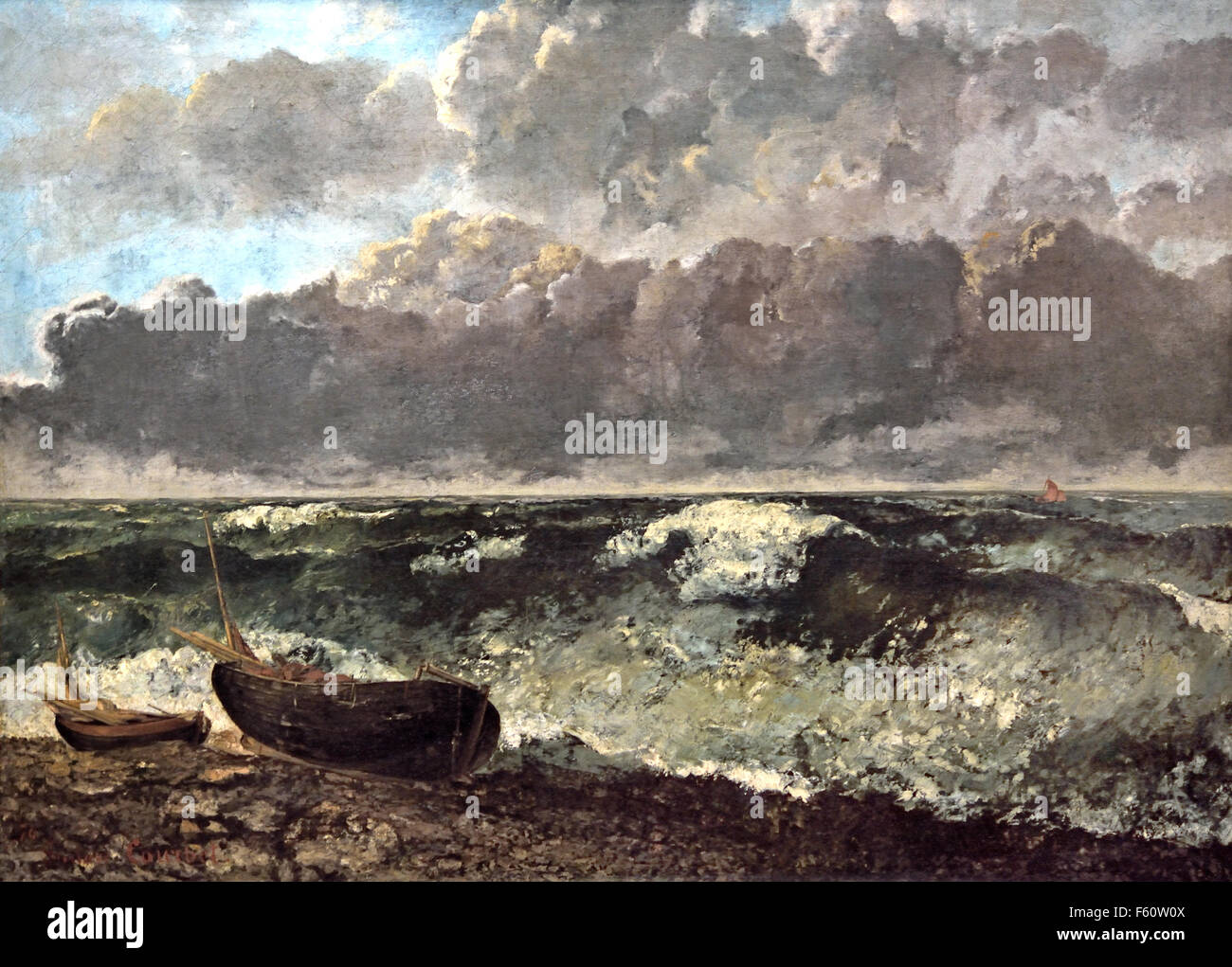 La mer orageuse - The Stormy Sea 1870 Gustave Courbet 1819-1877 France French Stock Photo