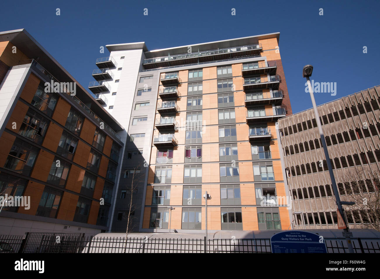 Quay apartments in centre of centre of Poole, Dorset, England, Europe