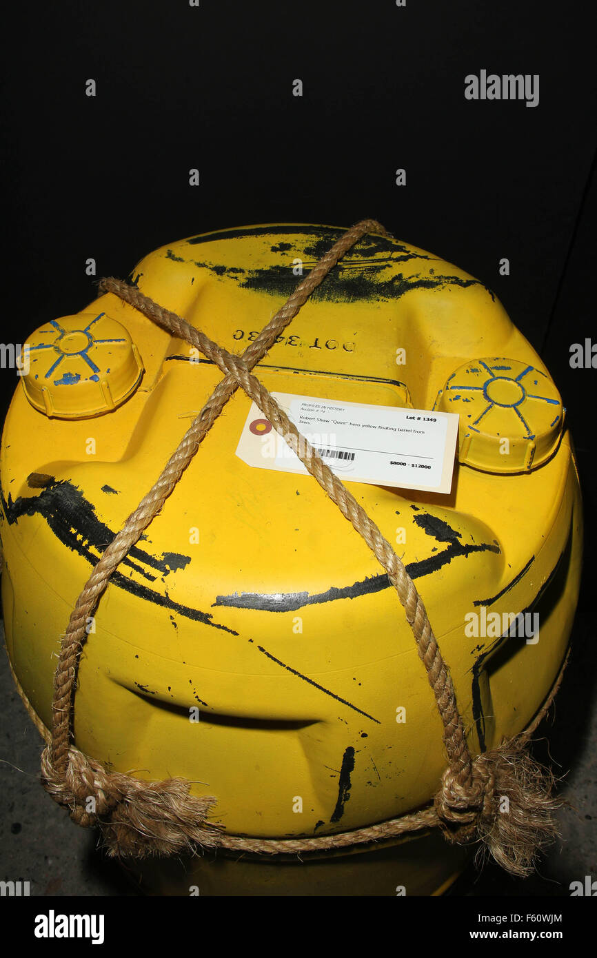 Profiles In History Multi-Million Dollar Hollywood Memorabilia Auction Preview  Featuring: 'Jaws' Barrel Where: Calabasas, California, United States When: 26 Sep 2015 Stock Photo