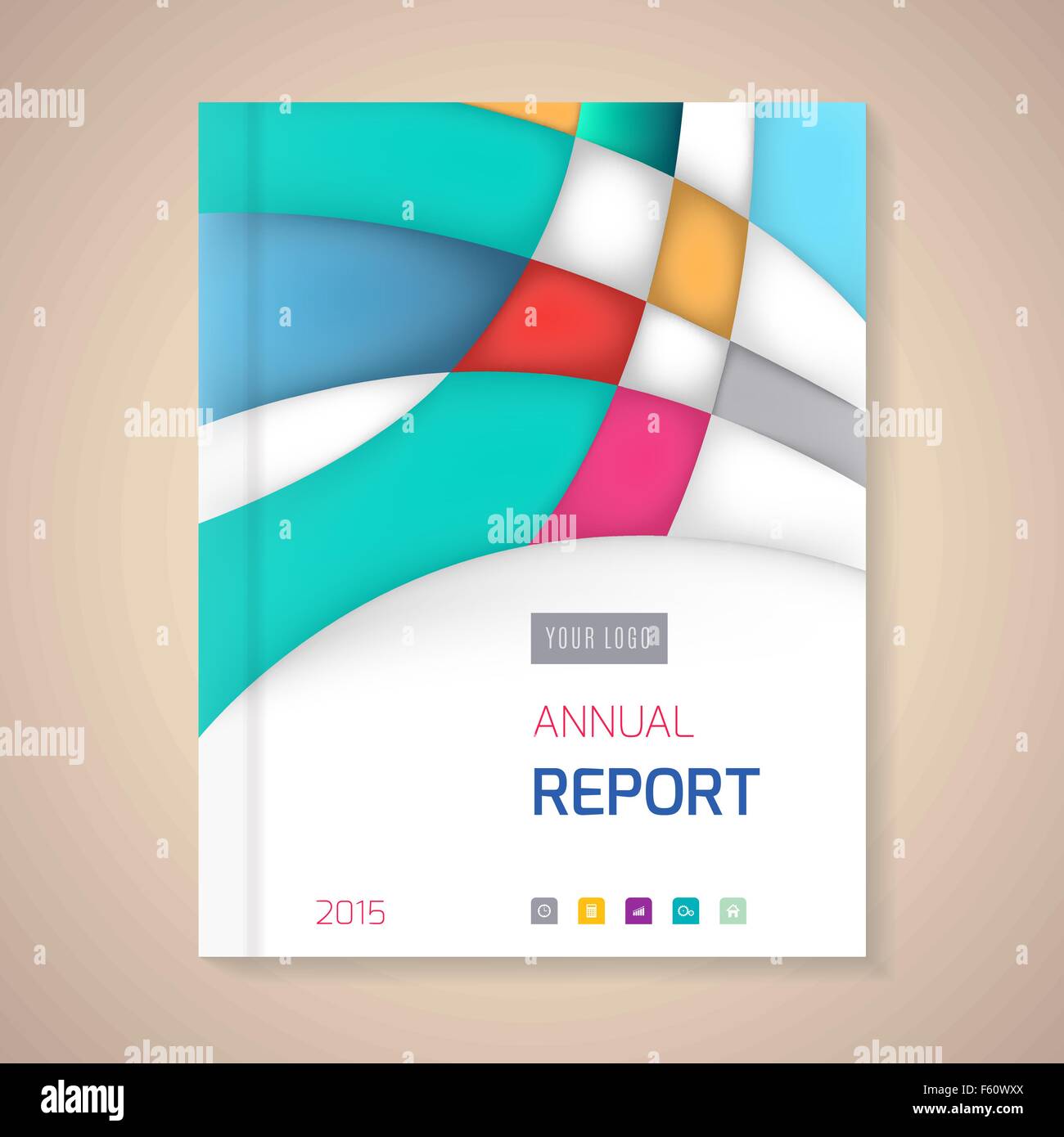Annual Report Cover vector illustration Stock Vector Image & Art Alamy
