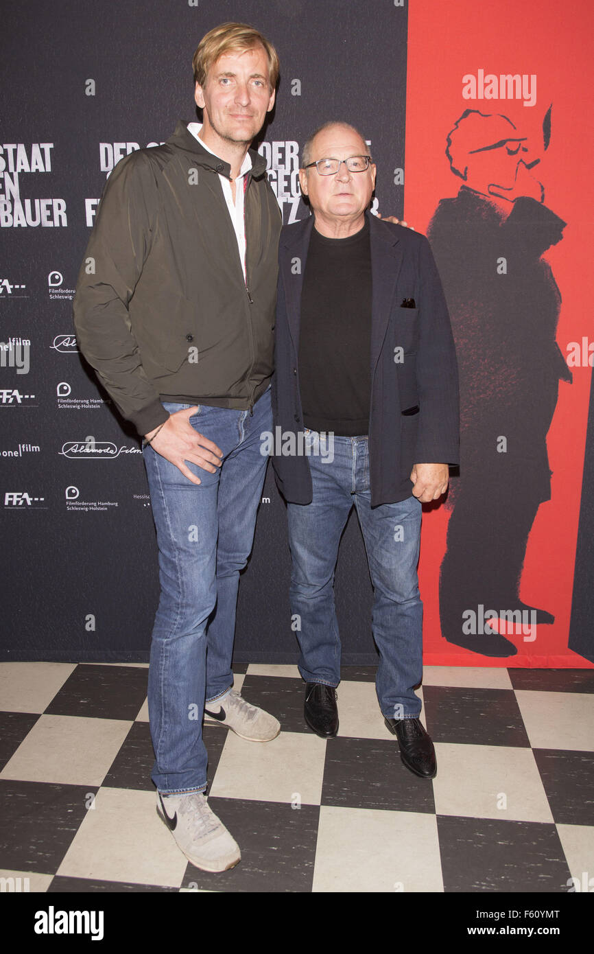 Celebrities attending the premiere of Der Staat gegen Fritz Bauer at Cinema Abaton  Featuring: Lars Kraume, Burghart Klaussner Where: Hamburg, Germany When: 27 Sep 2015 Stock Photo