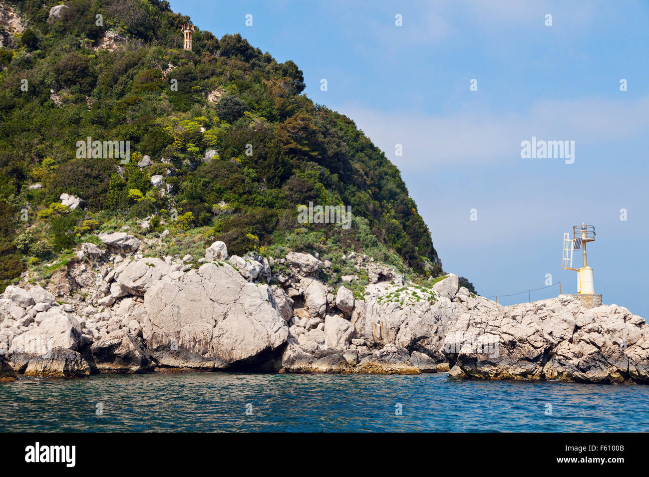 Small Lighthouse on Capri Island Stock Photo - Alamy