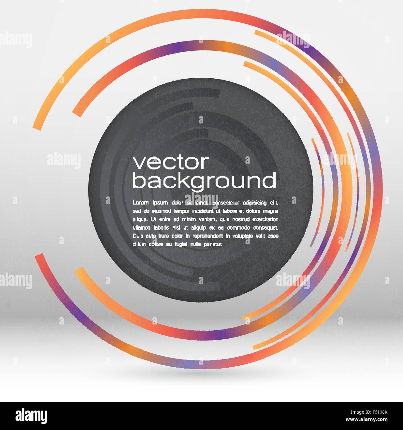 Techno Geometric Vector Circle Modern Science Abstract Background Stock ...
