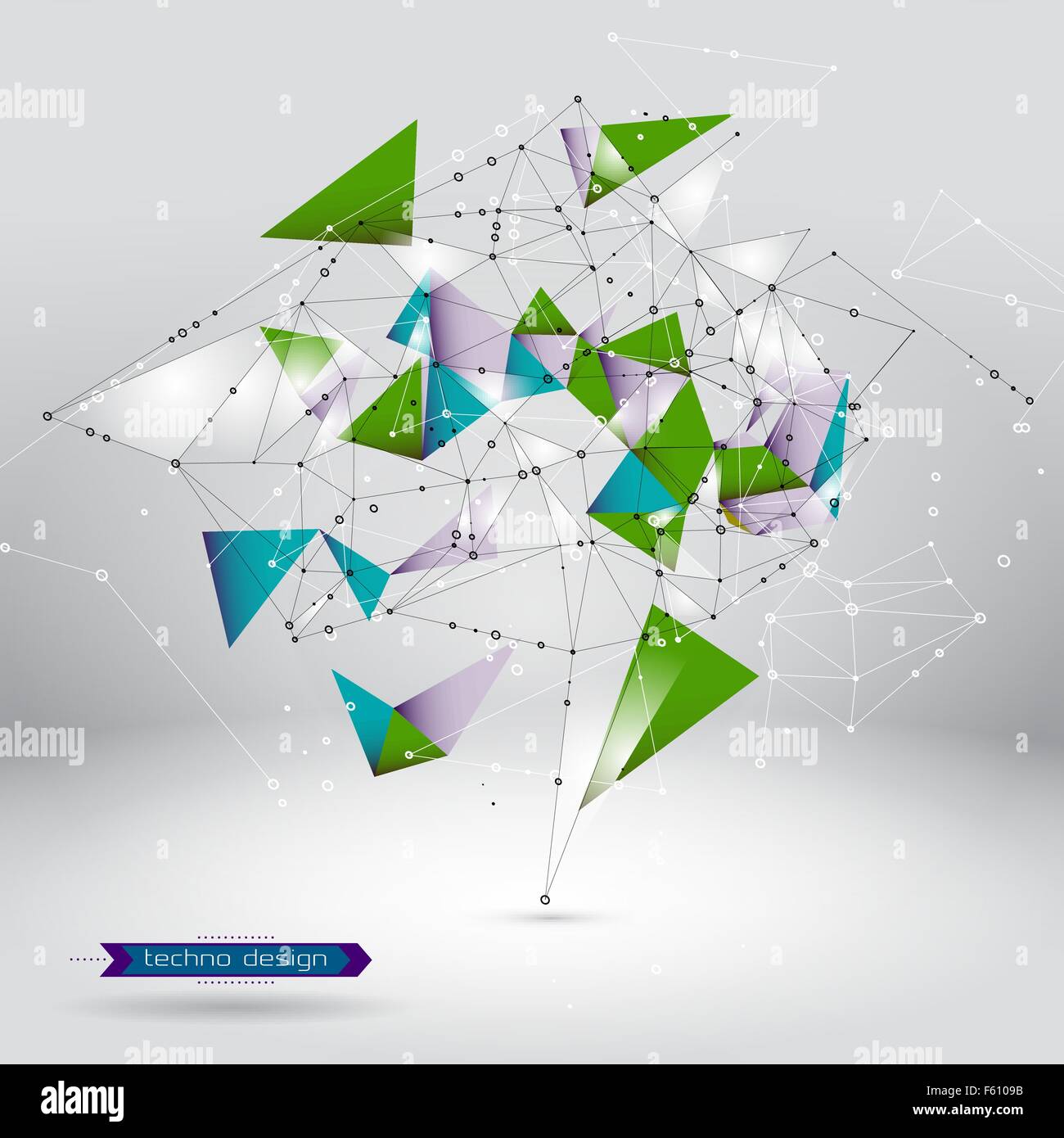 Abstract Geometric Polygonal Shape. Vector Science Background ...