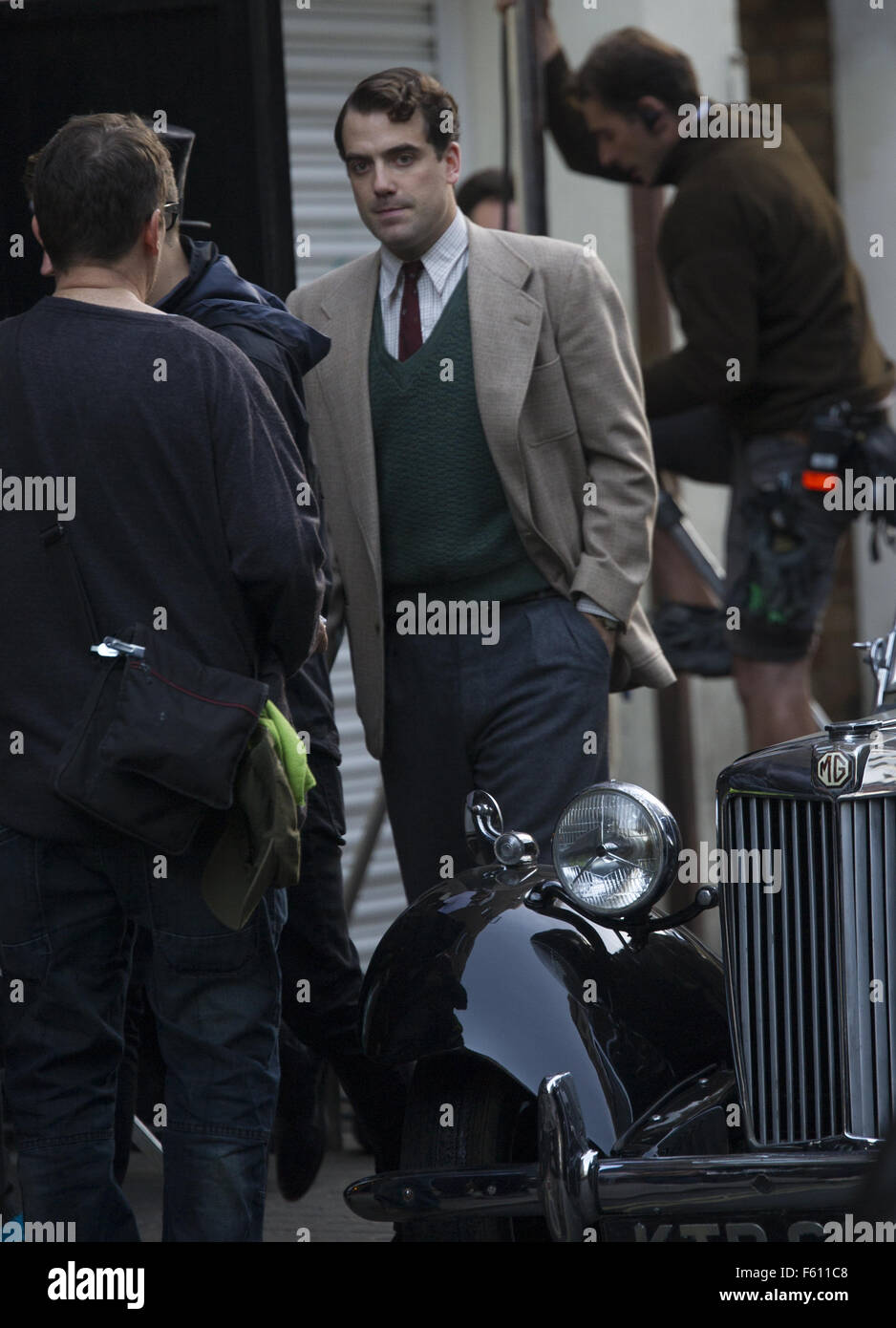Filming takes place on the set of new Netflix tv series 'The Crown'  Featuring: Paul Branding Where: London, United Kingdom When: 27 Sep 2015 Stock Photo
