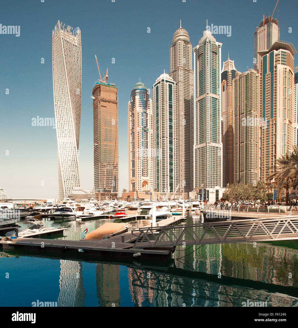Dubai downtown daytime Stock Photo