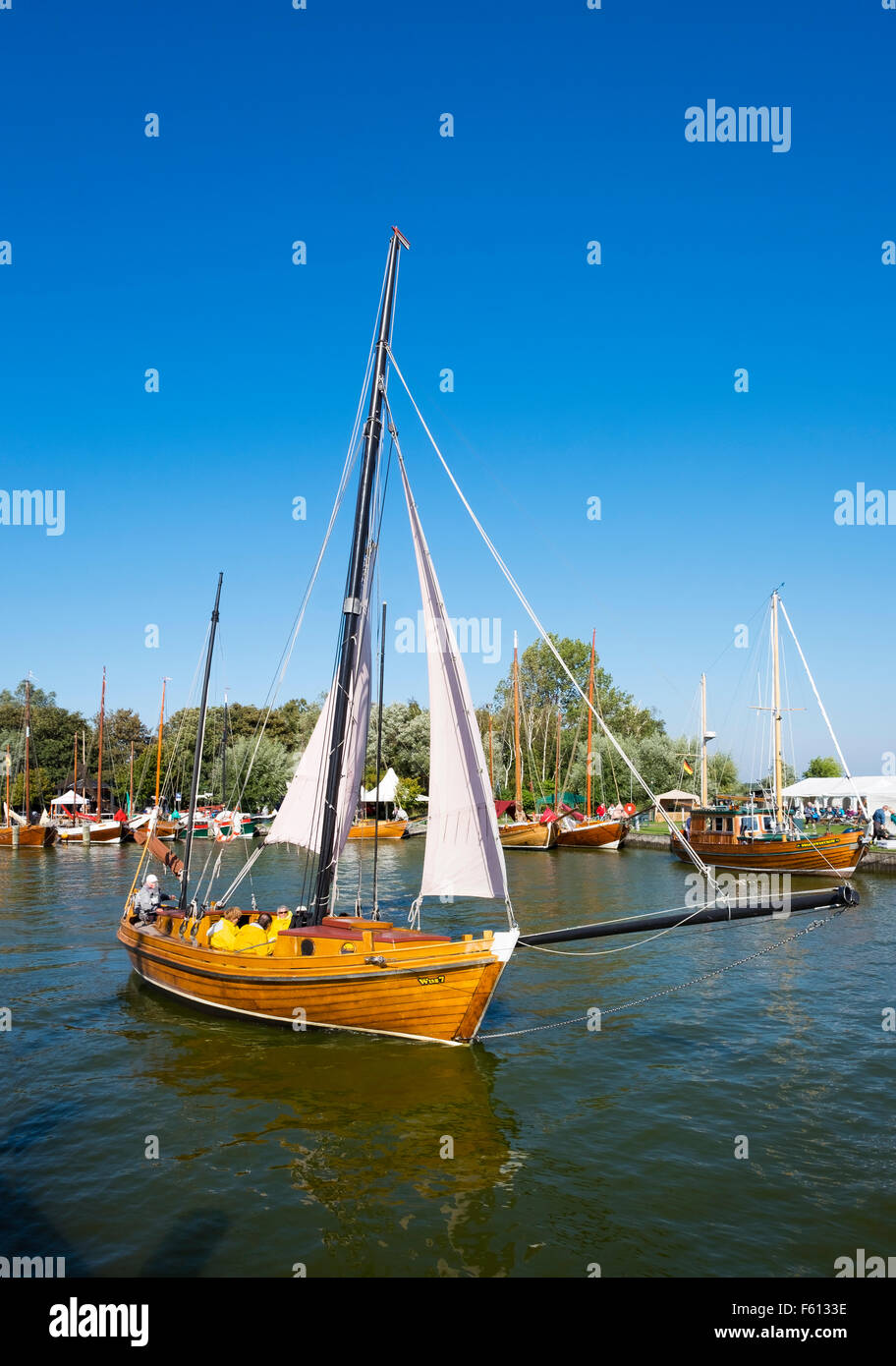 Zeesenboote, fishing vessels in Althagen harbour, Ahrenshoop, Fischland, Fischland-Zingst, Mecklenburg-Western Pomerania Stock Photo