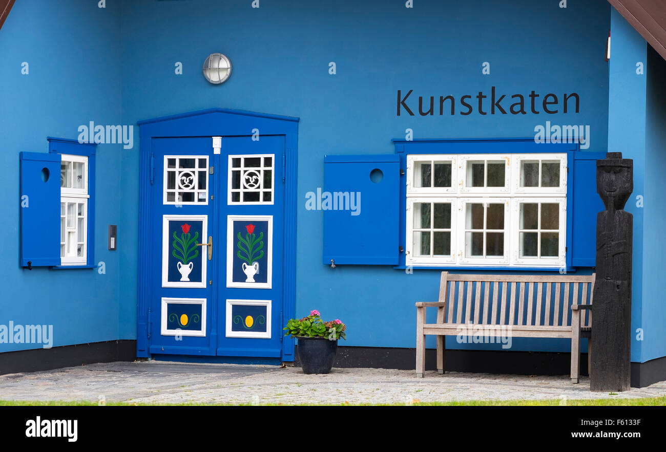 Galerie Kunstkaten, art gallery, Ahrenshoop, Fischland, Fischland-Zingst, Mecklenburg-Western Pomerania, Germany Stock Photo