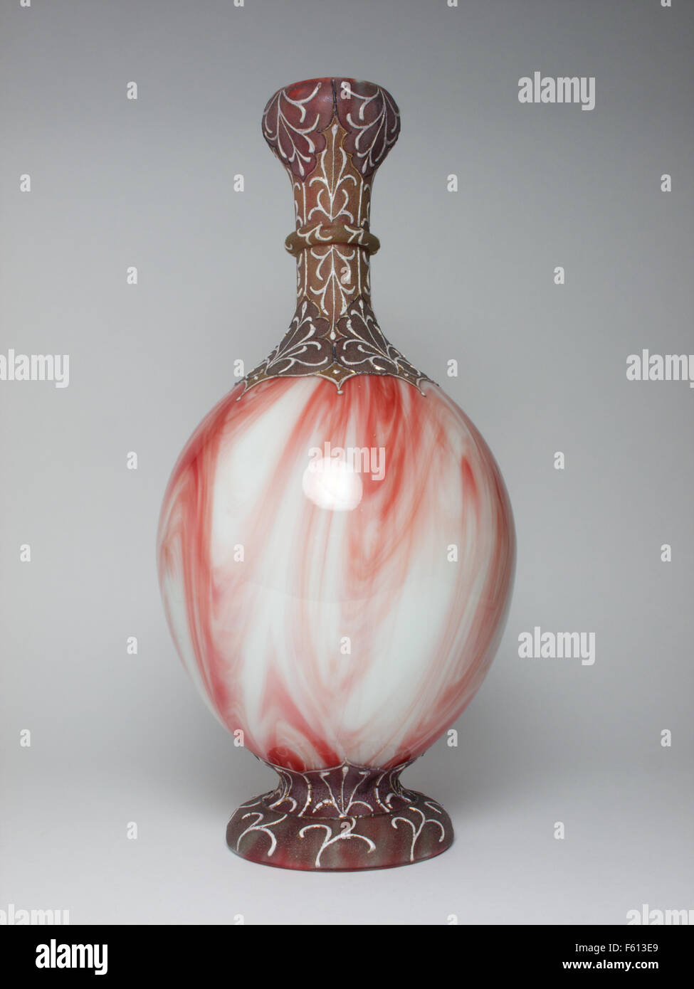 Antique Loetz Carneol glass vase circa 1885 Stock Photo