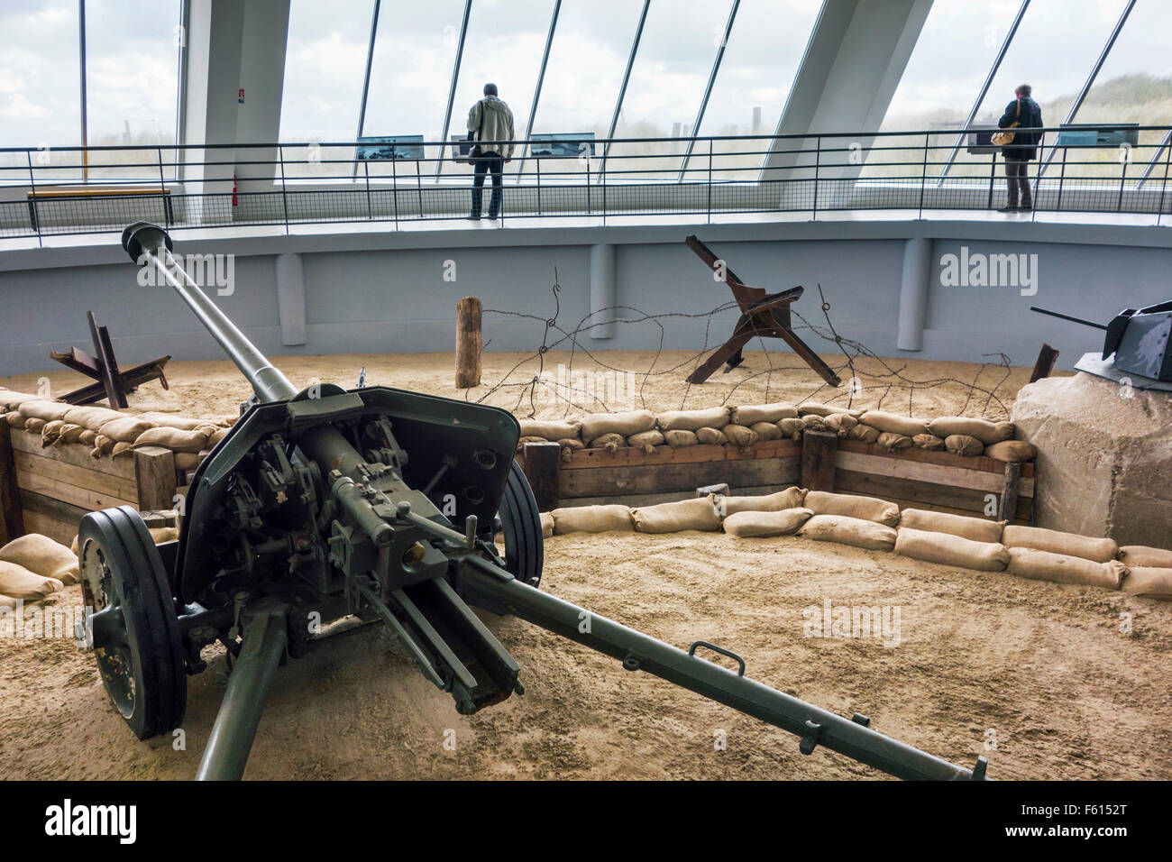 German Pak 40 75 mm anti-tank gun in the Musée du Débarquement Utah Beach, World War Two museum, Sainte-Marie-du-Mont, Normandy Stock Photo