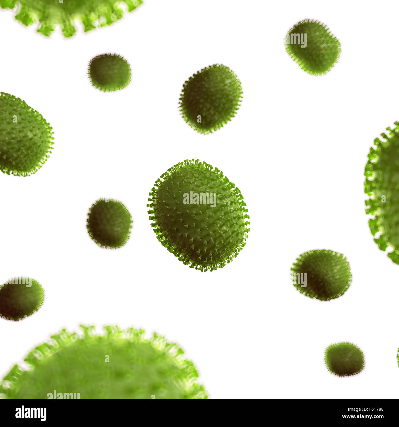 medically accurate illustration of some viruses Stock Photo