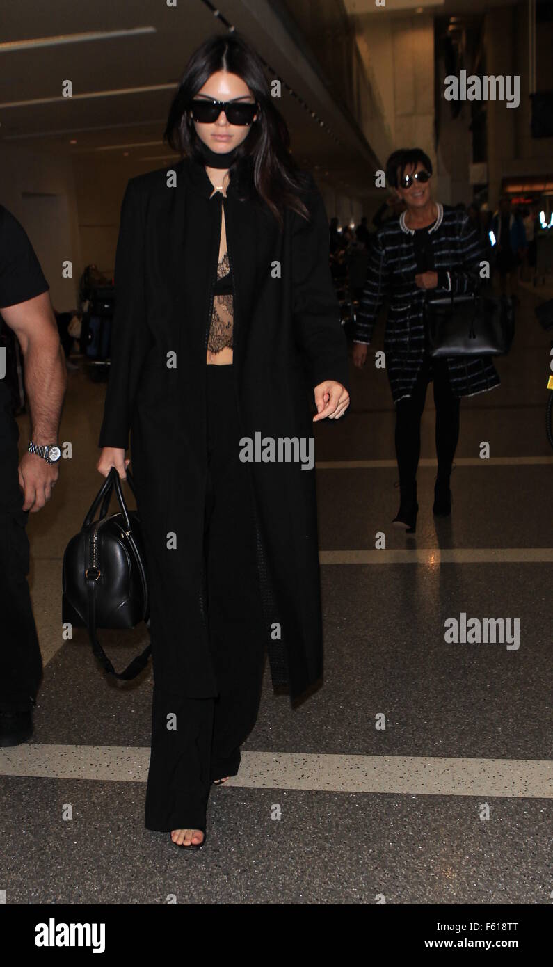 Kendall Jenner departs from Los Angeles International Airport (LAX