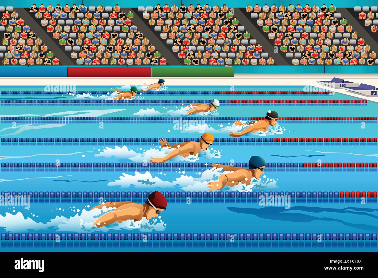 Swimmers race Stock Vector Images - Alamy