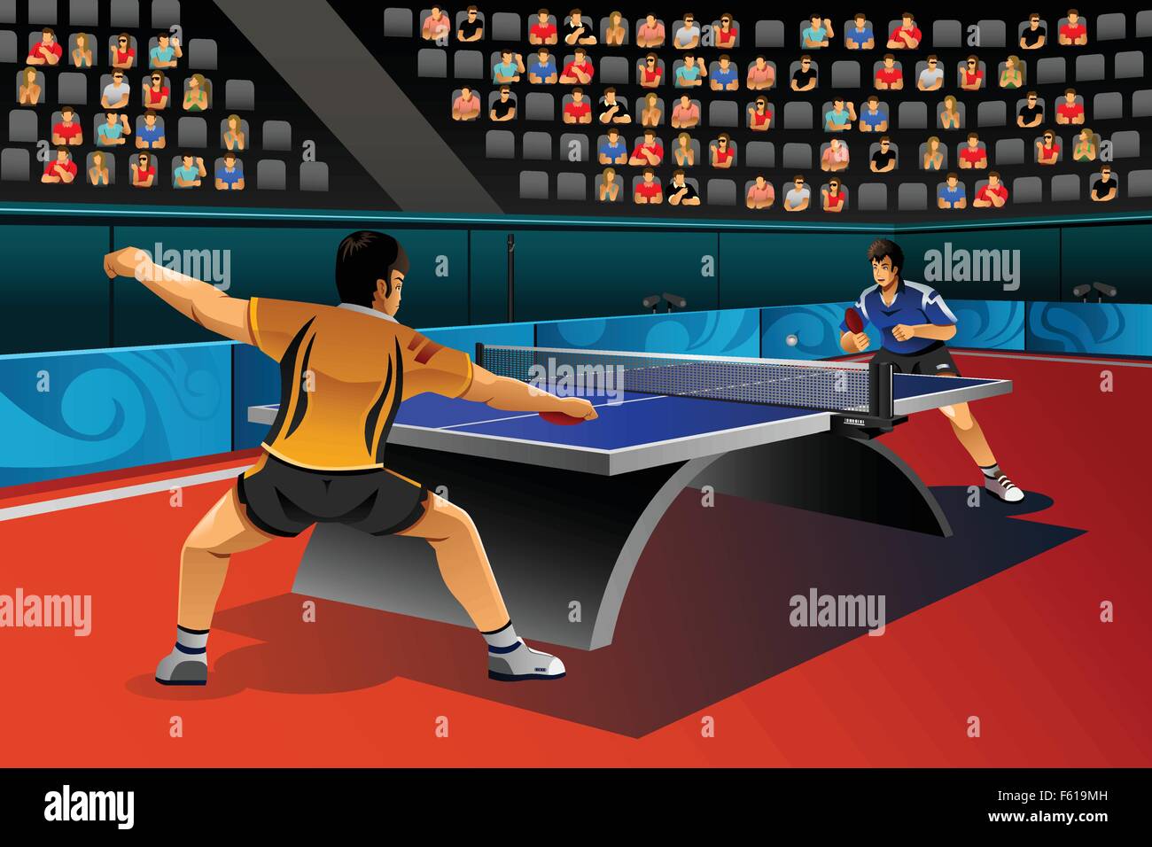 A vector illustration of men playing table tennis in the competition for  sport competition series Stock Vector Image & Art - Alamy