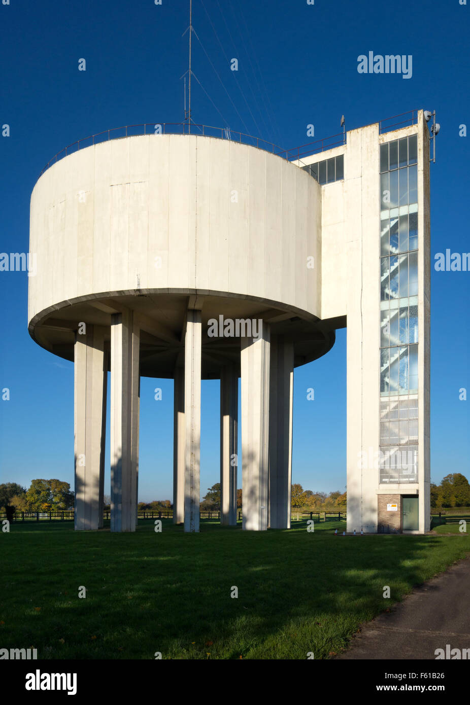 Water Tower, Woodditton village, Cambridgeshire East Anglia UK Stock