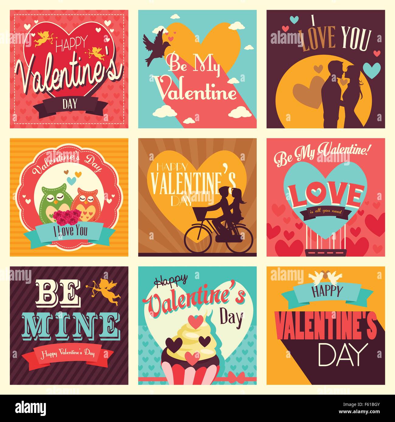 A vector illustration of valentine icon sets Stock Vector Image & Art ...