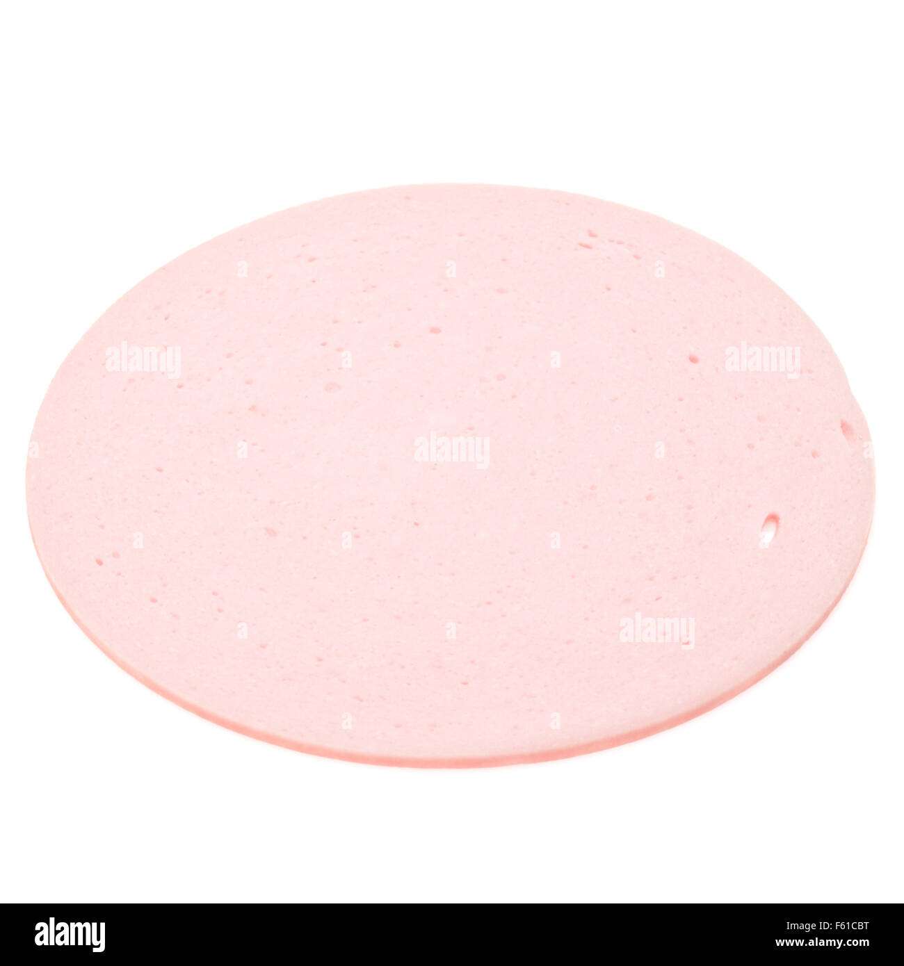 cooked boiled ham sausage or bologna slice isolated on white background cutout Stock Photo Alamy