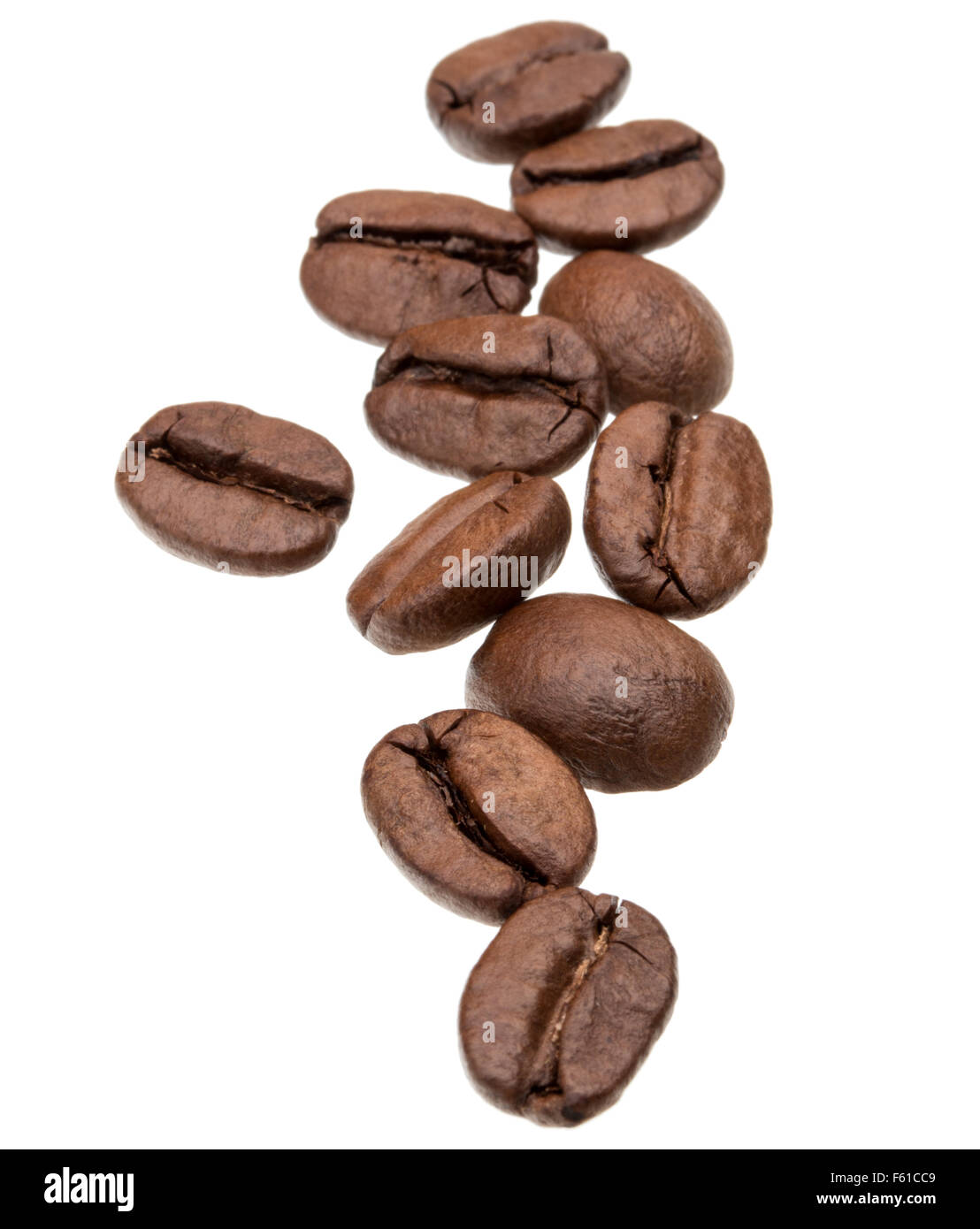 roasted coffee beans isolated in white background cutout Stock Photo ...