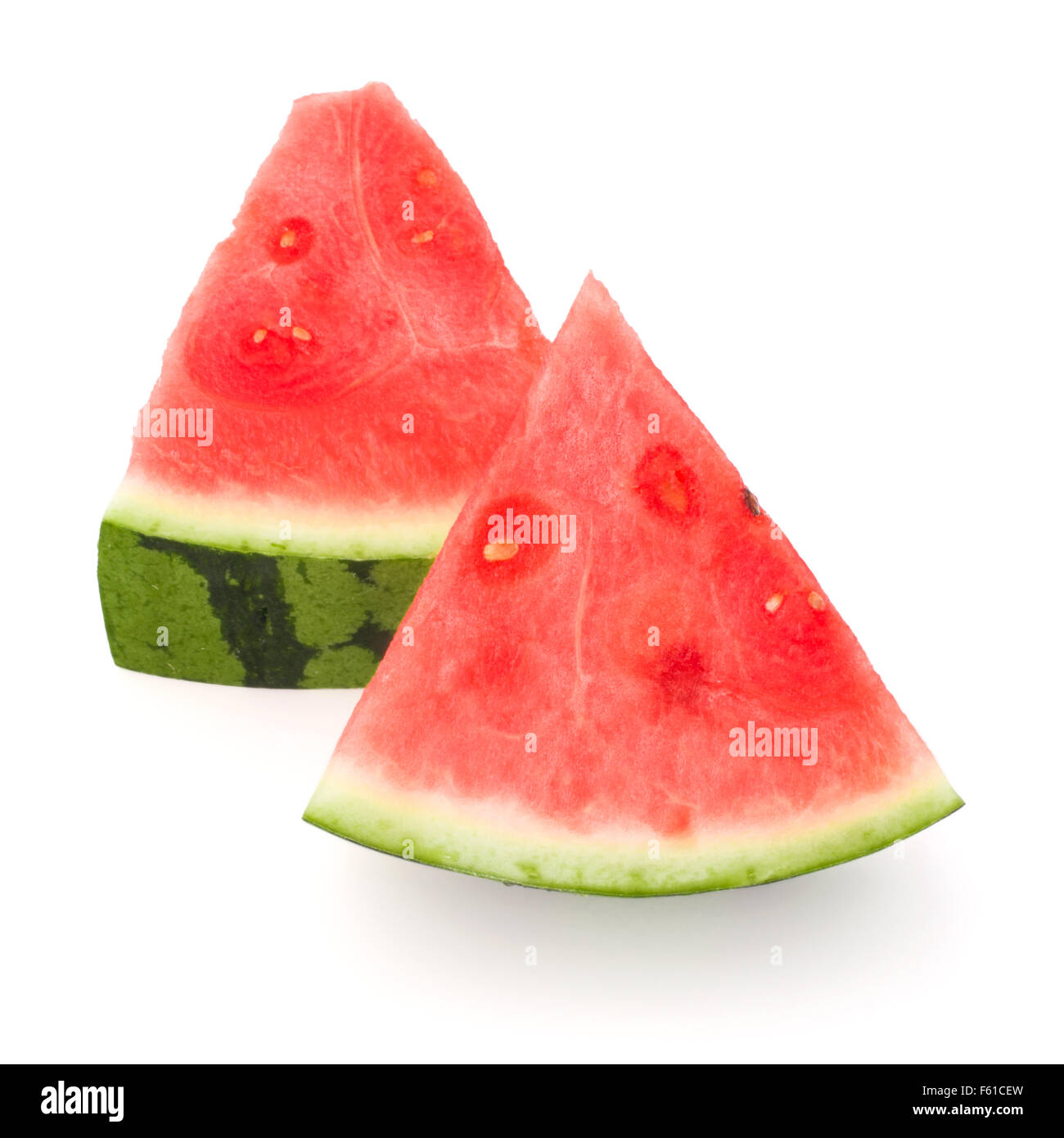 Sliced ripe watermelon isolated on white background cutout Stock Photo ...