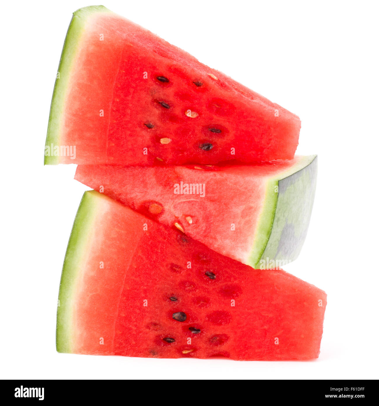 Sliced ripe watermelon isolated on white background cutout Stock Photo ...