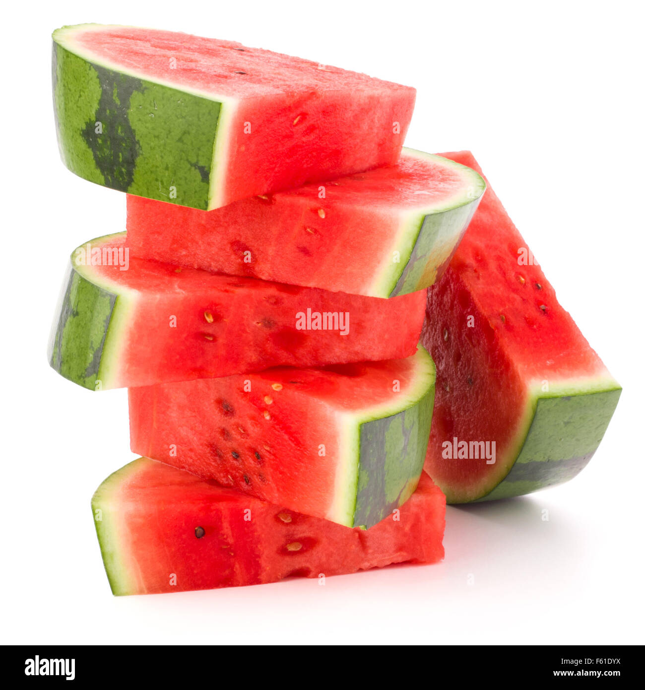Sliced ripe watermelon isolated on white background cutout Stock Photo ...