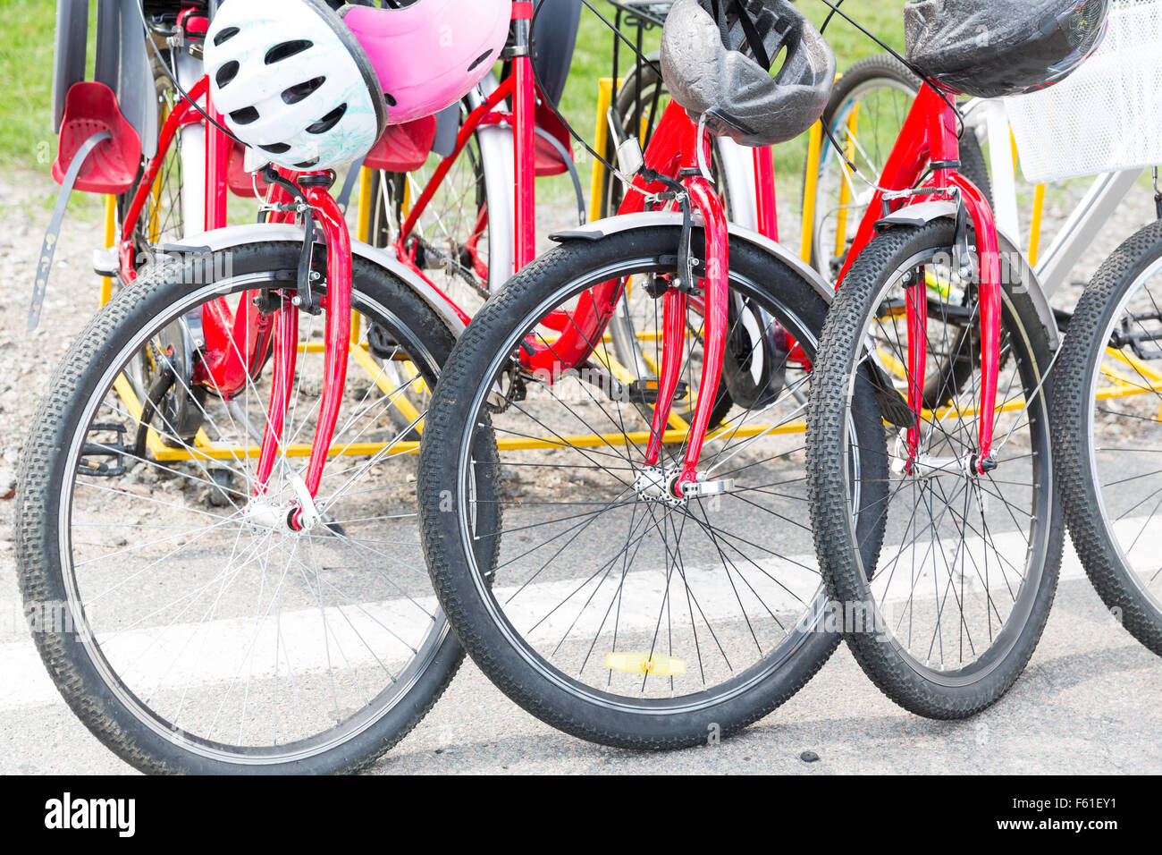 Sport bicycle wheels close up Stock Photo Alamy