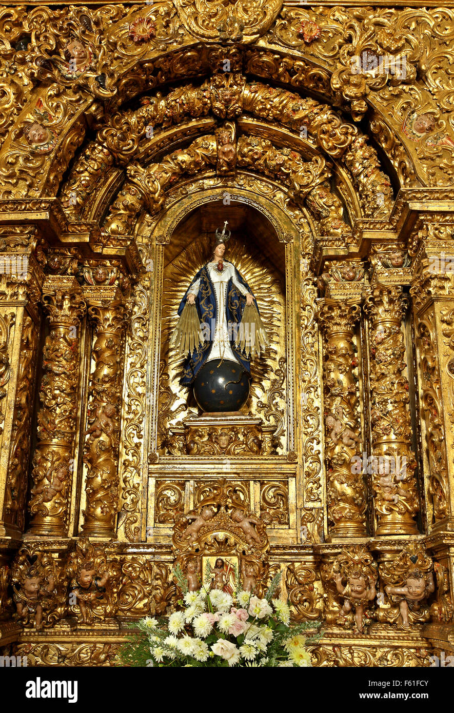 Inside the parrochial church of Provesende village, in Alto Douro wine region (Unesco World Heritage site), Porto e Norte, Portugal Stock Photo