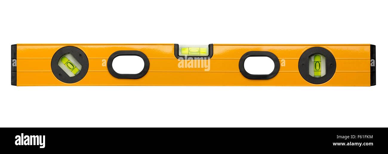 Bubble level isolated on white Stock Photo Alamy